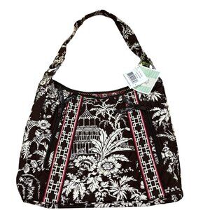 Vera Bradley On The Go Shoulder Tote Bag Imperial Toile Brown NWT